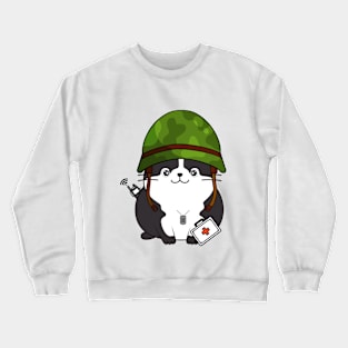 First aid military fat cat Crewneck Sweatshirt